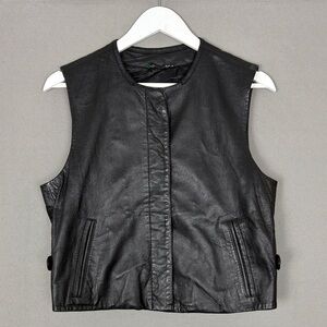 Harve Benard Women’s Black Leather Vest